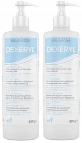 Emolientna krema Dexeryl, 2 x 500 g – za suho in atopično kožo
