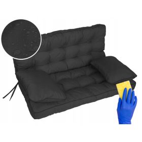 Vrtna gugalnica za klop 120 cm, vodoodporna + 2 blazini