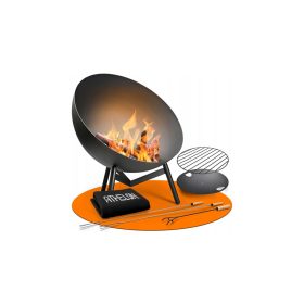  ATHELON FS1056 Zunanje vrtno kurišče 60x60x45 cm Črna