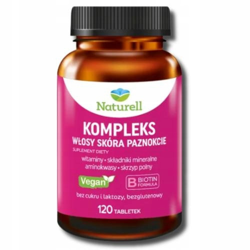 Kompleks za Lase, Kožo in Nohte Naturell - Podpora z Vitamini in Minerali