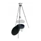 TRINOŽNA REŠETKA ZA VRTNI ŽAR INOX 45cm + KAMIN 50CM