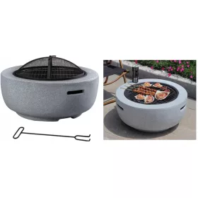    ELEGANTNA VRTNA KAMINSKA SKLEDA iz kamna 4 v 1 ŽAR KAMIN PATIO GARDEN