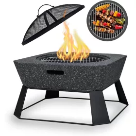    ELEGANT VRTNI KAMIN BETONSKA SKLEDA VRTNI KAMIN ŽAR 4v1 KAMEN