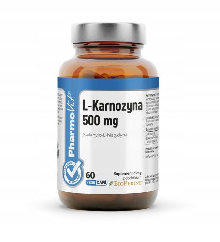 L-Karnozin 500 mg s BioPerine® - 60 kapsul Clean Label Pharmovit