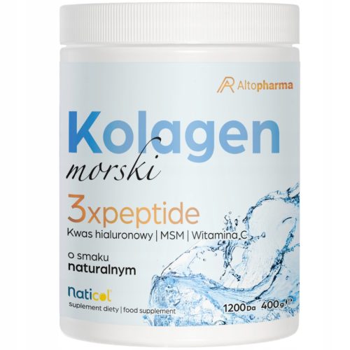 Kolagen Morski 3x Peptide z MSM, Hialuronsko Kislino in Vitaminom C - 400g