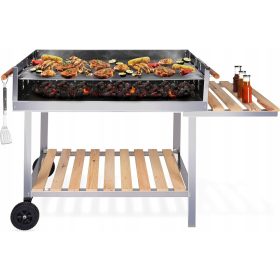  Žar BBQ Collection 98 x 56 x 85 cm, srebrn
