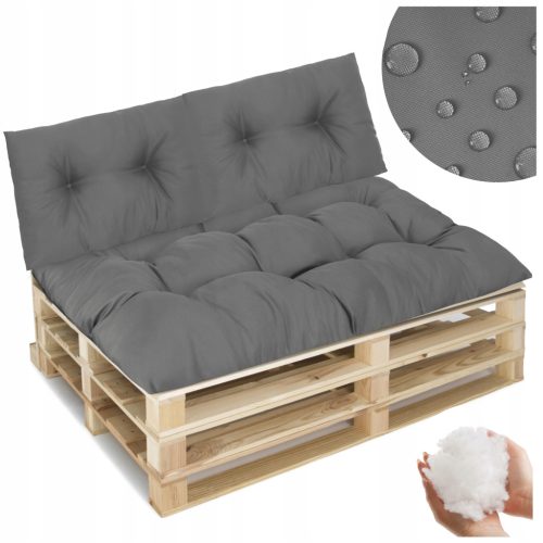 GARDEN PALLET CUSHIONS EURO PALLET FURNITURE 120x80 CM WATERPROOF SET