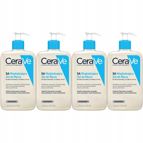 CeraVe SA Gel za umivanje za hrapavo kožo z mozoljčki 4x473ml