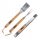  Edco BBQ GRILL SET POSODE 3 KOS 5X34CM NERJAVEČE JEKLO/HRAST
