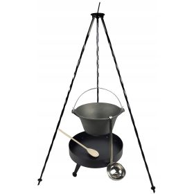    Kotliček iz litega železa 8 L OGNJIŠČE 40 Trinožna zajemalka