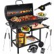  VRTNI ŽAR NA OGLJE NA KOLESIH, POLICE, BBQ ŽAR NA BRIKETE, GRILL&CHILL