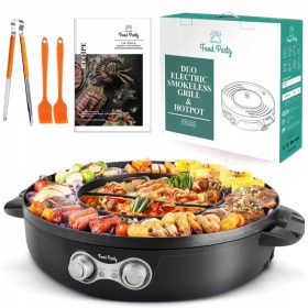    Okrogel električni namizni žar z vročo posodo 2v1 SILVERCREST 1800W