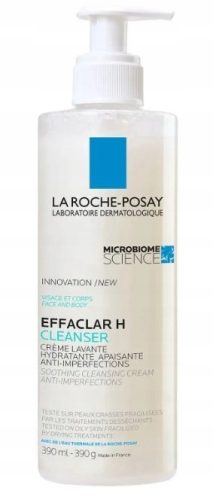La Roche-Posay Effaclar H Iso-Biome: Pomirjevalna čistilna krema za mastno in aknasto kožo, 390 ml