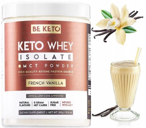 Beljakovinski izolat s francosko vanilijo in MCT KETO 300g – Popolno za Keto Dieto