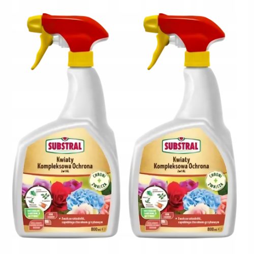 2 x SUBSTRAL Kwiaty Zaščita Rastlin 2v1, Pršilnik 800ml
