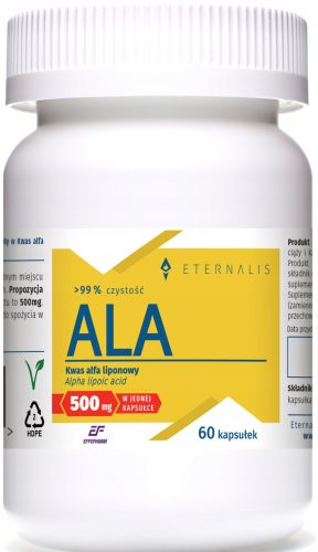 ALA - Kralj antioksidantov: Alfa Lipoična Kislina 500mg s 99% čistostjo