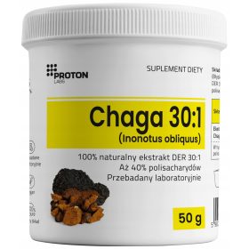   Ekstrakt Glive Chaga 30:1, Najmočnejši na Trgu, Proton Labs, 50 g