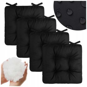 WATERPROOF GARDEN CUSHION SET 50x50 CM - BLACK