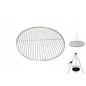    OKROGLA NERJAVEČA MREŽA ZA ŽAR 80 cm TRINOŽNI KAMIN PREMIUM INOX