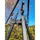  Žari Giant tripod 230 cm Stojalo za žar 100 cm z okrasnim C in borovim stožcem