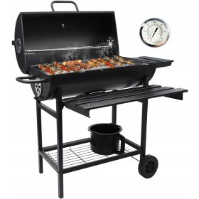    VELIK VRTNI ŽAR NA OGLJE POKROV PONED ZA PEPEL TERMOMETER SOD LUND 2 POLIČKI