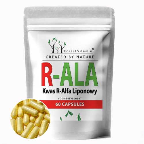 Kapsule z R-alfa-lipoično kislino (R-ALA) 250 mg - podpora za vaše telo