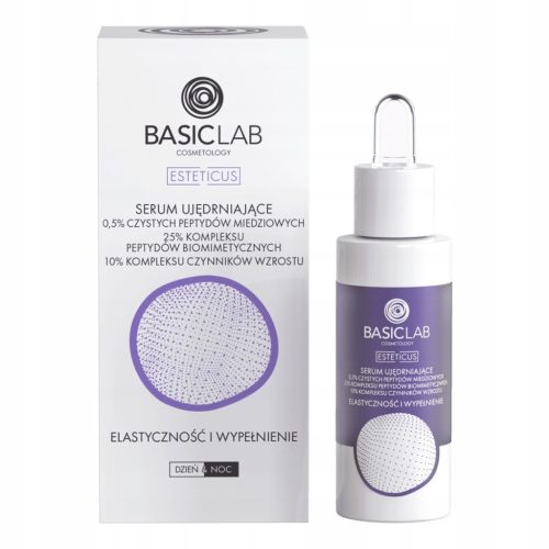 BasicLab Serum z 0,5% čistimi bakrenimi peptidi za čvrsto kožo, 30ml