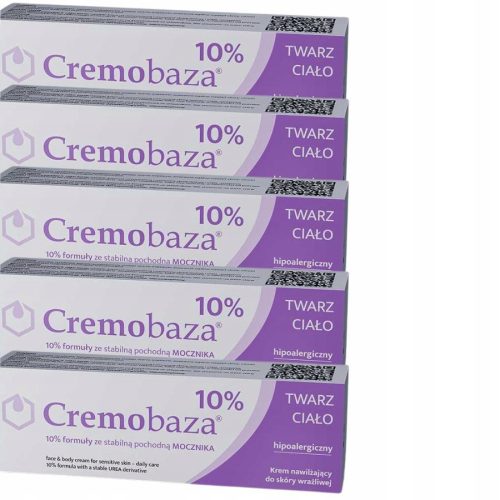 Vlažilna krema Cremobaza 10% z ureo, paket 5 x 30g