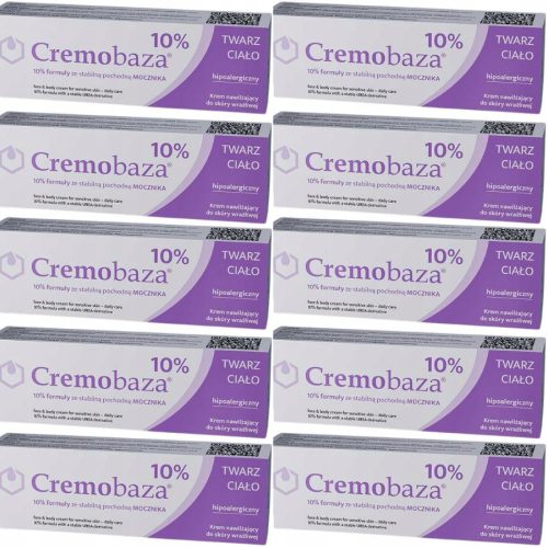 Cremobaza 10% - Polmastna krema z ureo za občutljivo kožo, paket 10 x 30g
