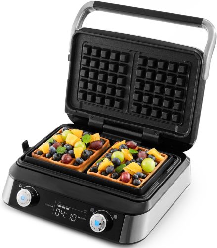  Aparat za vaflje Yoer 2 LARGE WAFFLES +4 avtomatski programi +nastavitev hrustljavosti