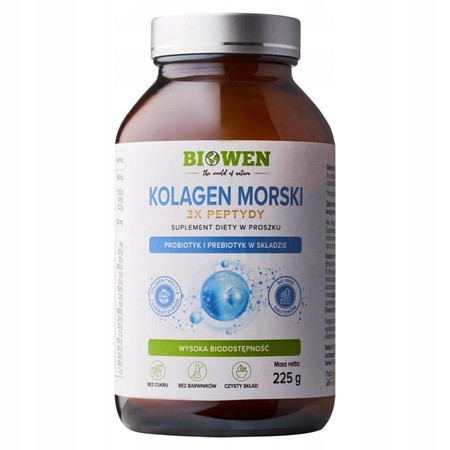 Marinski Kolagen Biowen s Vitamino C - 225g Brez Dodatkov Sladkorja