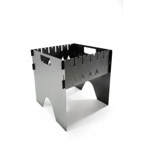    Mangal žar za 6 nabodal na oglje kovinski 2,5 mm zložljiv praktičen