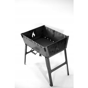   Mangal kovček za žar za 8 nabodal zložljiv kovinski 3 mm praktičen