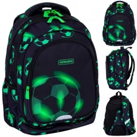   AstraBag AB300 Neo Football šolski nahrbtnik za dečke - nogometni dizajn, 27 l, Ergo Back sistem