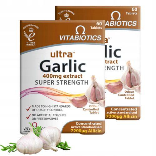 Ultra Garlic - Močan in Naravni Izvleček Česna z Allicinom, 60 Tablet