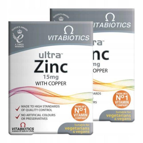 Vitabiotics Ultra Cink + Baker za krepitev imunosti, 60 tablet