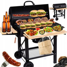    VRTNI ŽAR NA OGLJE S POKROVOM ZAPRTA MIZA PRENOSNI SOD BBQ PRO