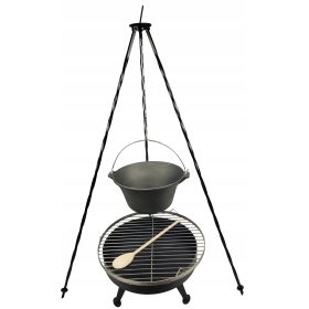  Kurišče za žar 40 rešetka 40 litoželezni kotel 8 L