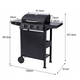    PLINSKI ŽAR EL FUEGO SAN JOSE 3 GORILNIKI LITOŽELEZNA REŠETKA + REDUKTOR ZDAJ NA VOLJO!