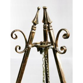    Žar Dekorativno stojalo C brez ročice na 3 krakih Trinožna rešetka 50 cm veriga