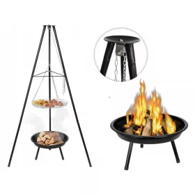 Velik vrtni žar Tripod Fire Pit 2v1