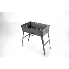    Mangal torbica za žar za 8 nabodal, zložljiva karbonska kovina 2 mm, trdna