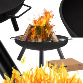    Velik vrtni kamin za peko na žaru Velik stojalo za vrtni žar z ročaji