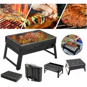    GARDEN PRENOSNI TURISTIČNI KOVČEK ZA ŽAR NA OGLJE + MREŽICA + DODATKI
