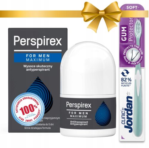 Perspirex Men Maximum 20 ml + brezplačna zobna ščetka Jordan