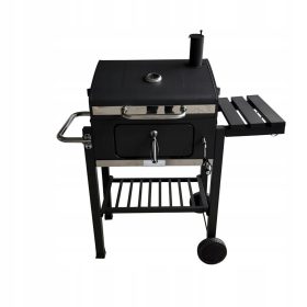    VELIK MASNI VRTNI SOD ZA ŽAR NA OGLJE S POKROVOM + PEPELNIK 71x35