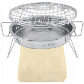  Zložljiv mini žar iz nerjavečega jekla, žar na oglje