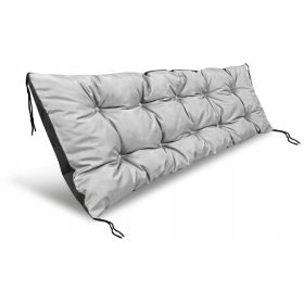 Vrtna blazina za paletno klop 120 x 40 cm vodoodporna siva