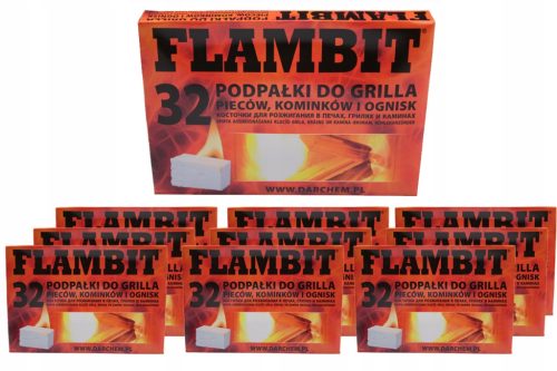 UČINKOVIT Zaganjalnik za žar, štedilnik, kamin Beli FLAMIT 320 kock