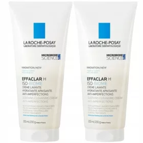   La Roche-Posay Effaclar H Iso-biome: Pomirjajoča čistilna krema (2x200ml)